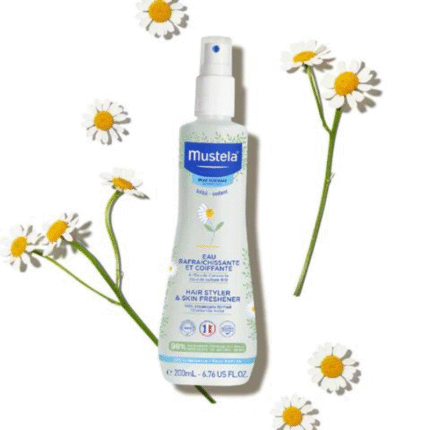 Eau Rafraîchissante et Coiffante Bébé à l'Eau de Camomille Bio - Mustela