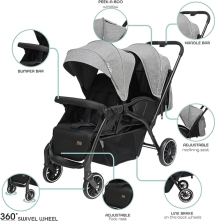 Poussette Jumeaux – Kidilo
