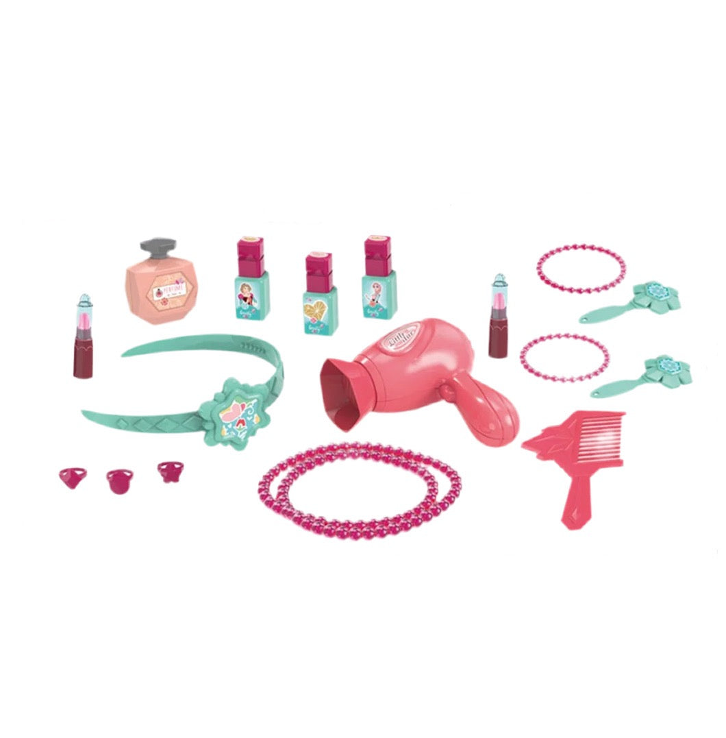 Coiffeuse Enfant Table de Maquillage avec Tabouret et Accessoires