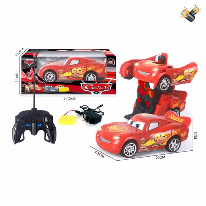 Voiture Radiocommandée Lightning McQueen Transformable