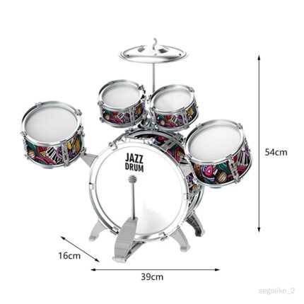 Ensemble de Batterie avec Tabouret pour Enfants