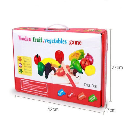 Jeu de Découpe de Fruits et Légumes en Bois