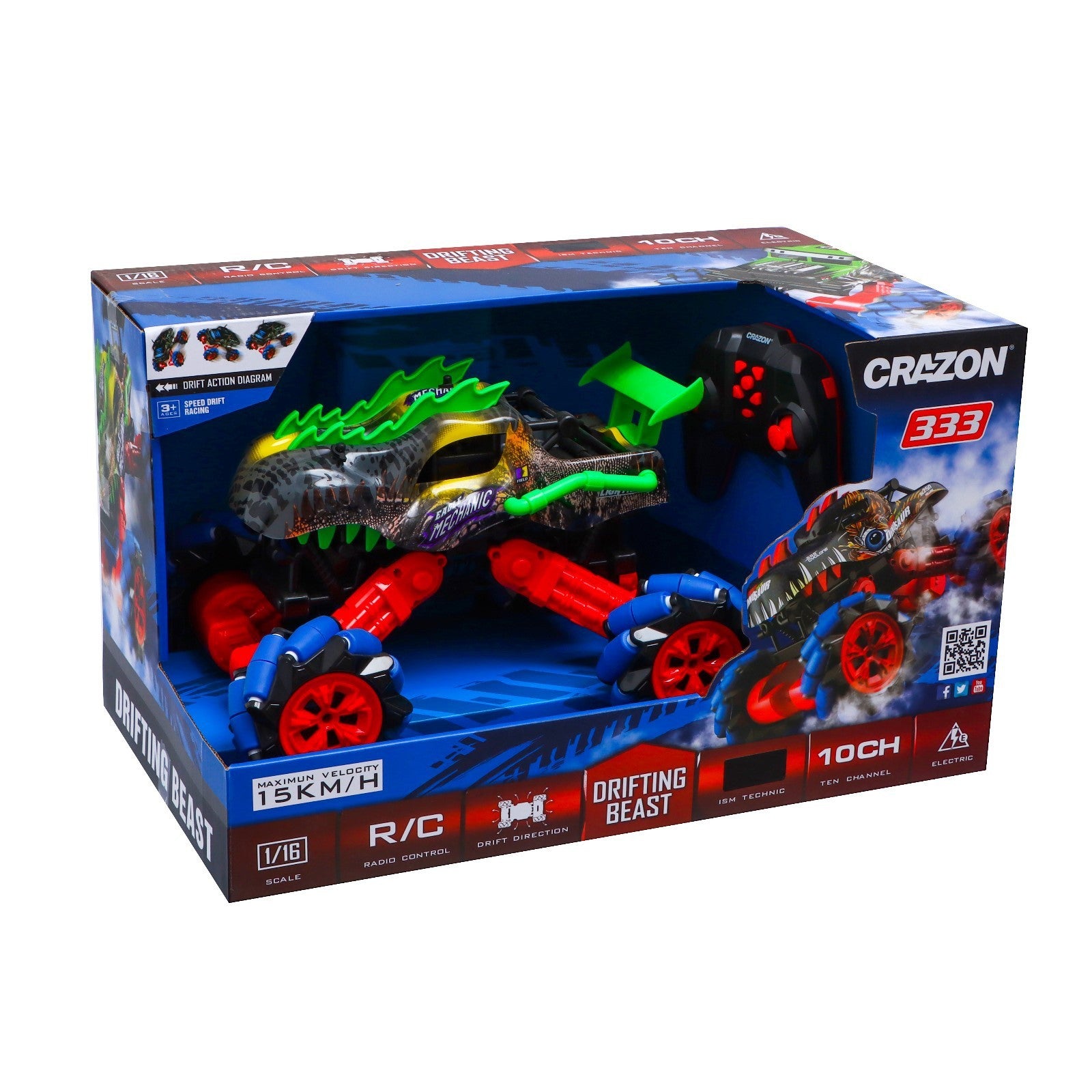 Jeep Dino Télécommandée 4x4 – Rechargeable