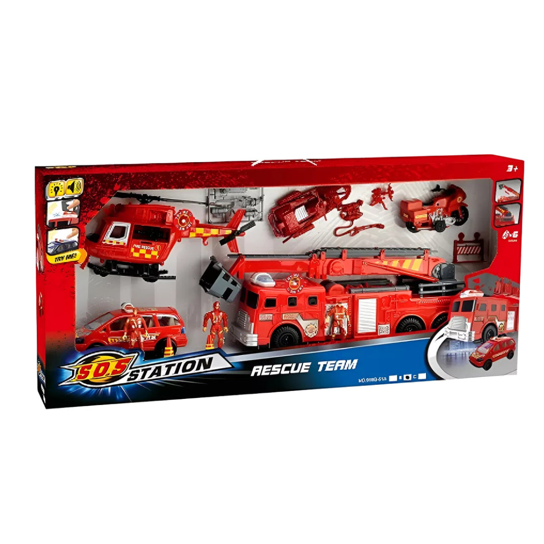 Ensemble de Camion de Pompiers (8 pièces)